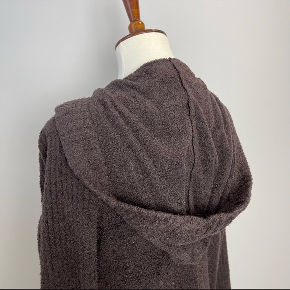 EUC Barefoot Dreams CozyChic Lite Relaxed Hooded Cardigan- SIZE SMALL - Picture 6 of 10